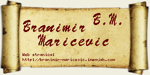 Branimir Marićević vizit kartica